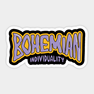 Bohemian Style - Skate-Inspired Graphic Lettering Shirt Sticker